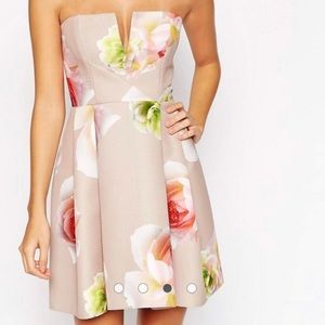 ASOS Strapless Floral Dress